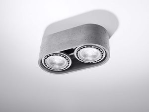 Miniaturka 1 - Betonowa oprawa sufitowa z dwoma punktami LED