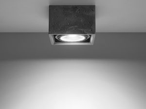 Miniaturka 9 - Betonowa oprawa LED w kształcie sześcianu, minimalistyczna