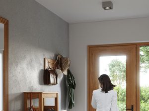 Miniaturka 4 - Reflektor LED z betonu, podwójna oprawa, styl industrialny