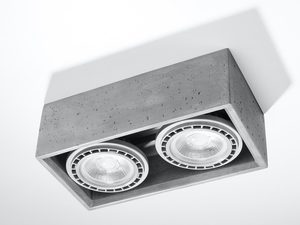 Miniaturka 1 - Podwójna lampa LED z betonu architektonicznego, nowoczesny styl