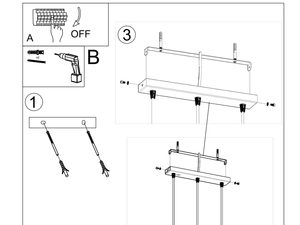 Miniaturka 20 - Instrukcja montażu potrójnej lampy wiszącej