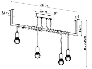 Miniaturka 6 - Rysunek techniczny oświetlenia z przewodami