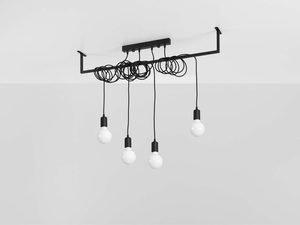 Miniaturka 1 - Lampa industrialna z luźnymi kablami i punktami LED