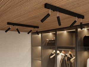 Miniaturka 5 - Garderoba z nowoczesnym czarnym oświetleniem sufitowym LED