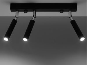 Miniaturka 3 - Stylowy reflektor LED w czarnym wykończeniu na tle szarości