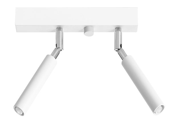 Podwójny reflektor LED biały z regulowanymi źródłami światła