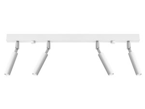 Miniaturka 7 - Biały reflektor LED z ruchomą głowicą na tle sufitu