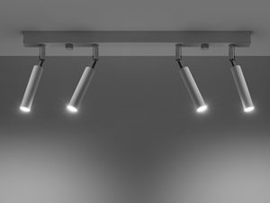 Miniaturka 9 - Biała lampa LED z dwoma regulowanymi reflektorami