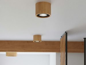 Miniaturka 5 - Drewniana lampa sufitowa cylindryczna