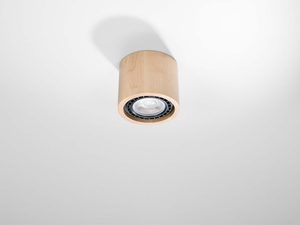 Miniaturka 1 - Oprawa sufitowa z naturalnego drewna, okrągła forma