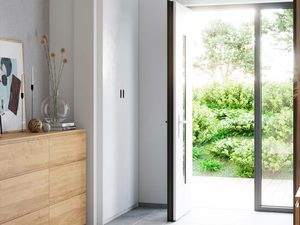 Miniaturka 3 - Stylowy hol z drewnianymi oprawami sufitowymi LED