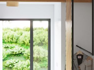 Miniaturka 5 - Drewniana oprawa sufitowa z dwoma światłami LED