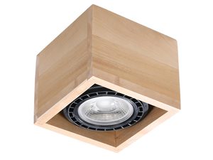 Miniaturka 15 - Nowoczesna drewniana lampa LED sufitowa z pojedynczym punktem