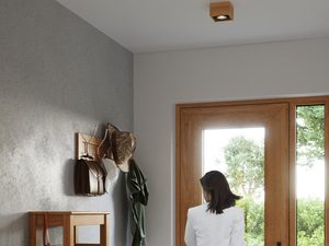 Miniaturka 5 - Drewniany plafon LED zintegrowany z sufitową zabudową