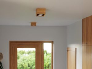 Miniaturka 4 - Aranżacja wnętrza z drewnianą lampą LED na suficie