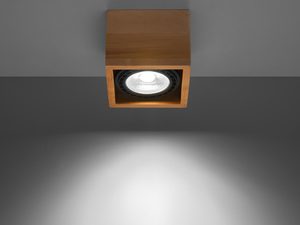 Miniaturka 2 - Drewniana oprawa LED z jednym źródłem światła, styl skandynawski