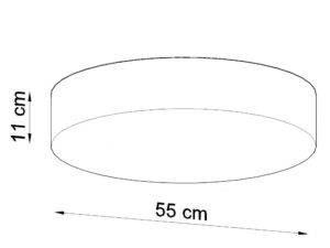 Miniaturka 9 - Rysunek techniczny lampy LED, średnica 55 cm