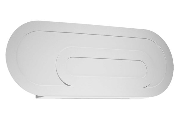 Nowoczesna oprawa ścienna o zaokrąglonym kształcie