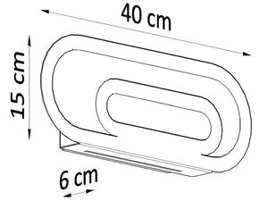 Miniaturka 6 - Rysunek techniczny lampy sufitowej z dwoma reflektorami