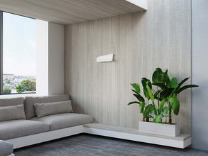 Miniaturka 5 - Jasny salon z kinkietem dekoracyjnym na beżowej tapecie