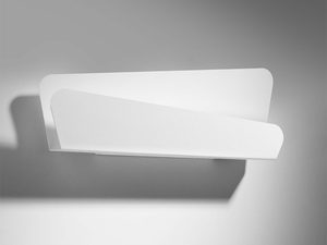 Miniaturka 1 - Biały kinkiet ścienny z łagodnie zakrzywionym panelem