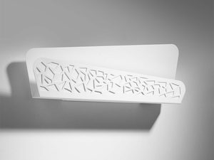 Miniaturka 1 - Kinkiet ścienny z białym frontem w geometryczny ażurowy wzór