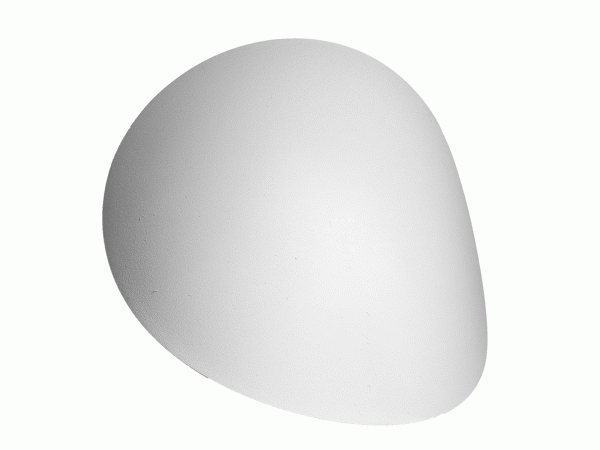 Kinkiet LED biały w kształcie łezki z matowym wykończeniem