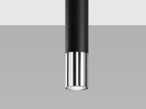 Miniaturka 4 - Kinkiet LED z chromowanym wykończeniem, tuba czarna