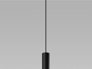 Miniaturka 1 - Minimalistyczna tuba LED czarna z detalem w kolorze chrom