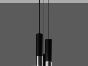 Miniaturka 2 - Wisząca lampa LED z czarnymi i miedzianymi tubami