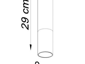 Miniaturka 9 - Rysunek techniczny kinkietu LED o długości 29 cm