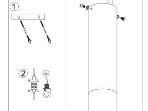 Miniaturka 10 - Rysunek techniczny przedstawiający montaż plafonu
