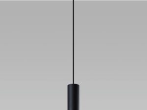 Miniaturka 7 - Czarna pojedyncza lampa LED z tubą wykończoną złotem