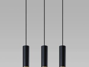 Miniaturka 8 - Designerska potrójna lampa LED z czarno-złotymi tubami