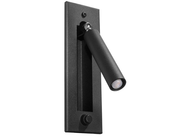 Reflektor LED czarny z regulacją kąta padania światła