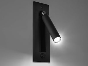 Miniaturka 2 - Lampa punktowa z czarnym reflektorem LED na prostokątnej bazie