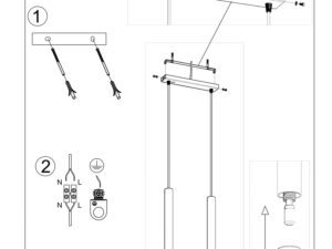 Miniaturka 13 - Instrukcja montażu potrójnej lampy sufitowej z tubami LED