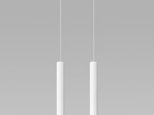 Miniaturka 7 - Kompozycja wiszących białych tub LED do nowoczesnych wnętrz