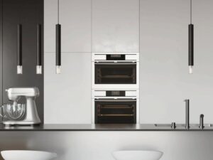 Miniaturka 10 - Nowoczesna kuchnia z czarnymi wiszącymi tubami LED