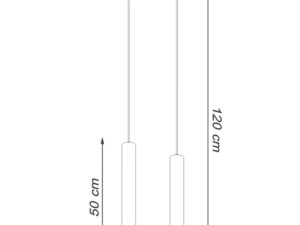 Miniaturka 12 - Rysunek techniczny lampy z dwoma źródłami LED,