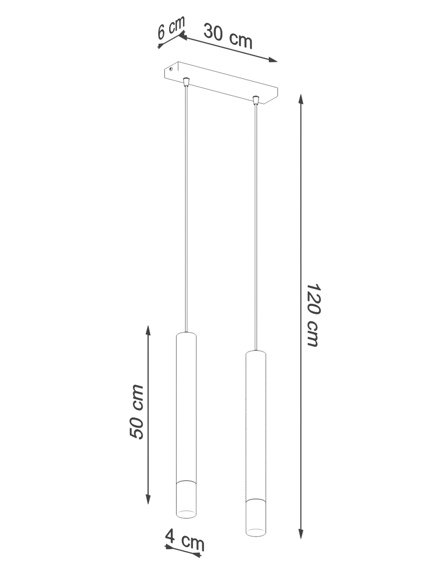 Rysunek techniczny lampy z dwoma źródłami LED, Rysunek techniczny lampy z dwoma źródłami LED,