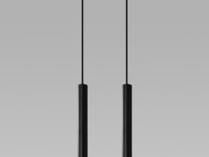 Miniaturka 1 - Nowoczesne wiszące lampy LED czarne z przezroczystą końcówką