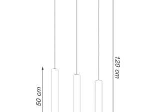 Miniaturka 12 - Techniczny rysunek lampy z kloszami