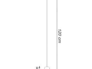 Miniaturka 10 - Techniczny rysunek lampy wiszącej LED,