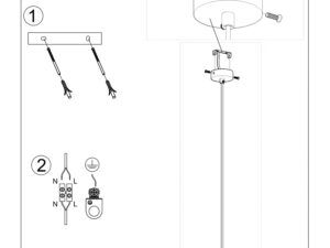 Miniaturka 11 - Instrukcja montażu pojedynczej lampy wiszącej z kloszem cylindrycznym