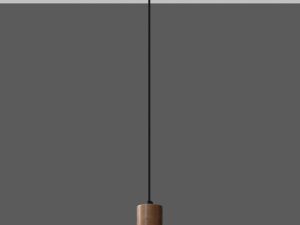 Miniaturka 2 - Czarna lampa wisząca LED z wąskim cylindrycznym kloszem