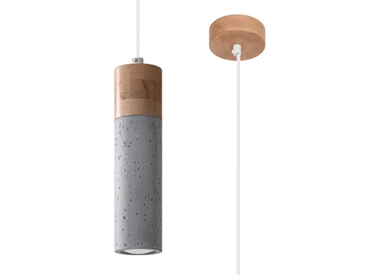 ZEPHYR Minimalistyczna Lampa Wisząca Szara 1 Źródło