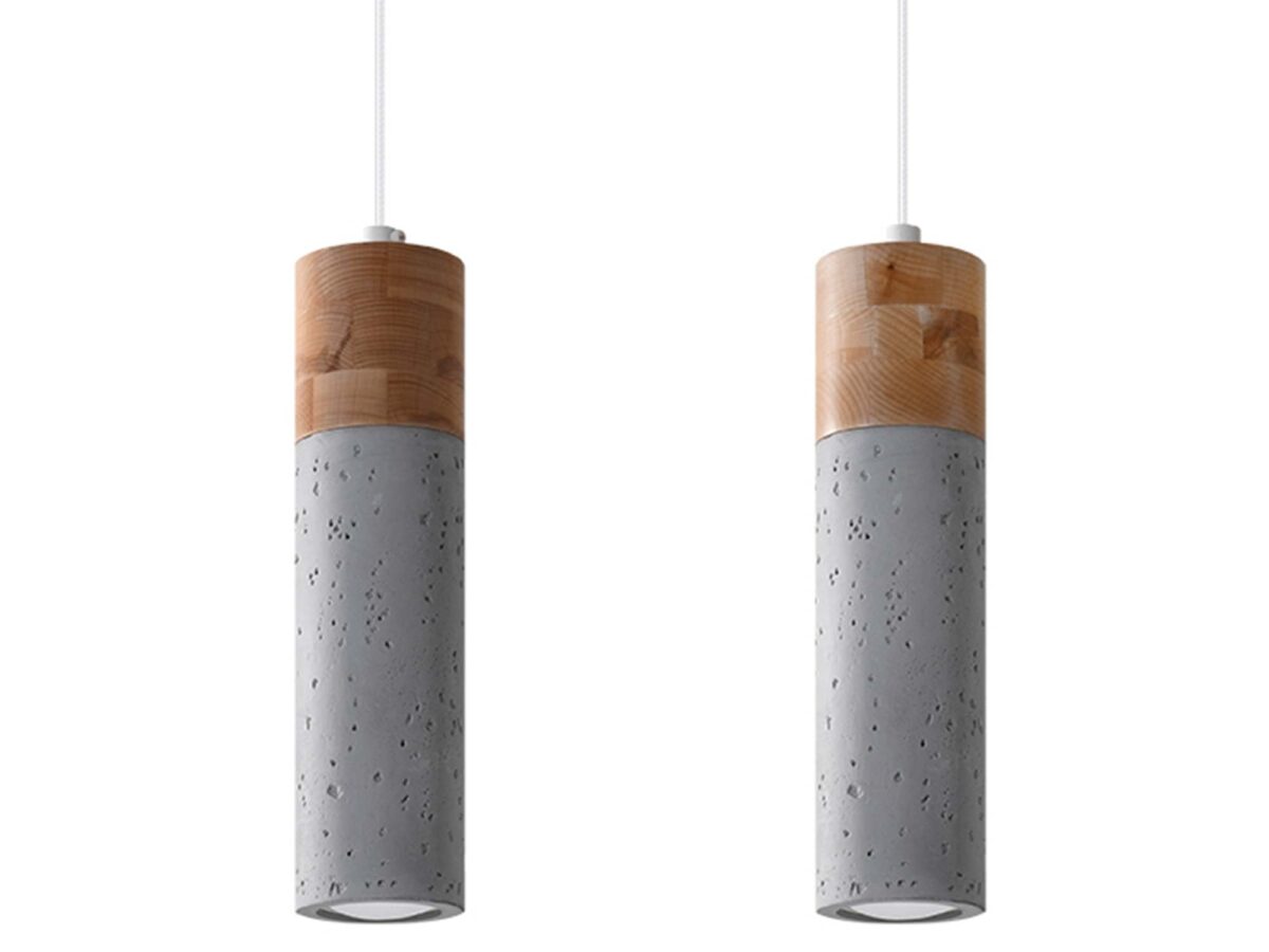 ZEPHYR Minimalistyczna Lampa Wisząca Szara 2 Źródła