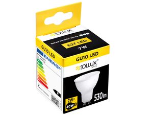 Miniaturka 2 - Pudełko od żarówki LED GU10 Solux 530lm z oznaczeniem mocy
