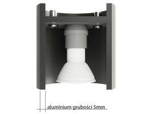 Miniaturka 6 - Wnętrze reflektora aluminiowego z oprawą GU10